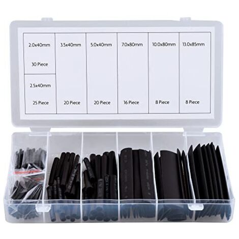 Rolson Tools 61299 - Guaine termorestringenti assortite per cavi, 127 pezzi