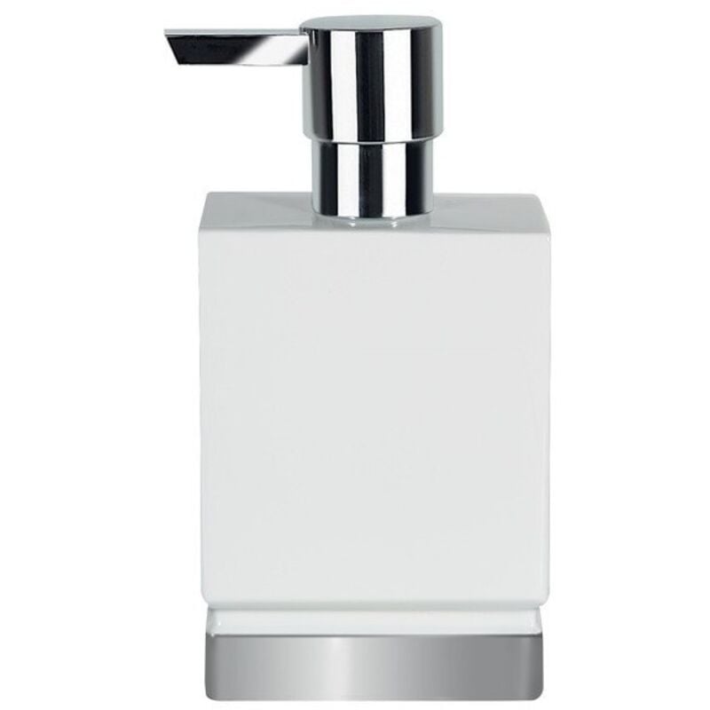 Spirella - Distributeur de savon Porcelaine roma Blanc & Argent