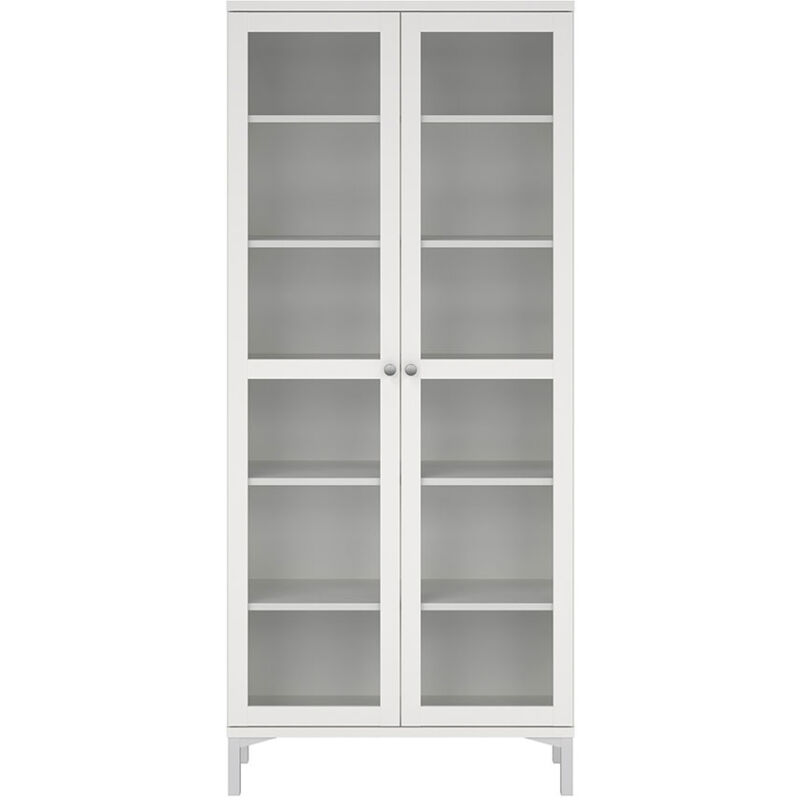 Ebuy24 - Roma Vitrinenschrank 2 Türen Weiß.
