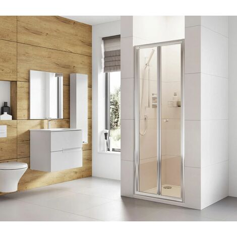 Roman Haven 6 Bi-Fold Shower Door with Optional Side Panel Chrome, 760-Without Side Panel