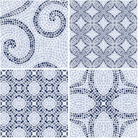 Roman Mosaic Floor Tiles Self Adhesive Vinyl Flooring Kitchen Bathroom 1m²