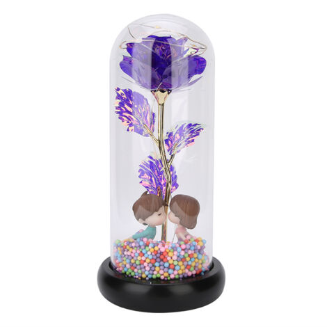 Romantische rosa LED-Blumenleuchte, dekorative Lampe für Hochzeitstag, Heimdekoration, Geschenk, Lila