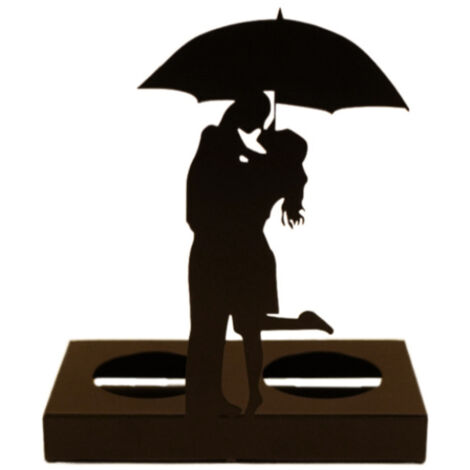 Romantischer Kerzenhalter aus Eisen für Paare – Kerzenfigur als Geschenk zum Hochzeitstag