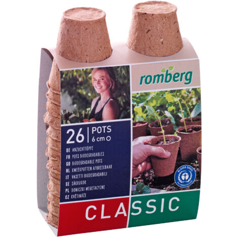 Romberg 26 Anzuchttöpfe 6cm rund