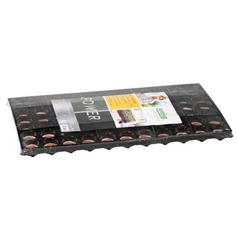 Romberg Coco Plug Tray 52x33x3 cm, mit 77 Kokos-Quelltabletten - 12091005