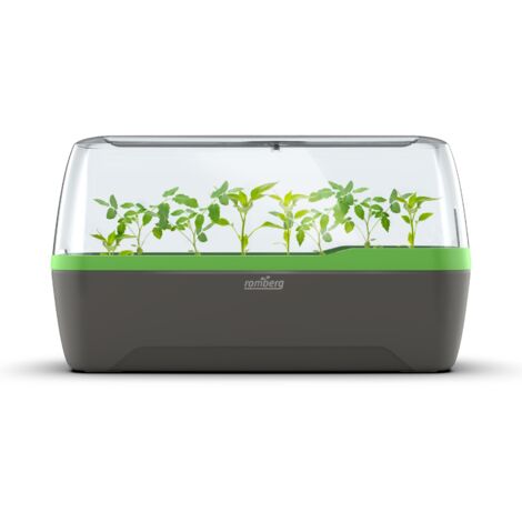 Romberg STYLE BOQUBE Gewächshaus & Pflanzkasten-System 41x17x23cm mit Belüftung anthrazit/grün