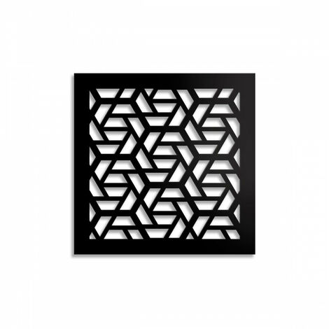 ROMBO - Pannello in PVC traforato - Parasole - Misura: 48x48 cm - Colore: nero