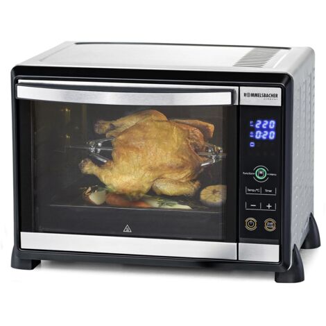 Rommelsbacher BGE 1580/E Forno elettronico con grill 30L, BGE 1580/W, Nero, Acciaio inossidabile