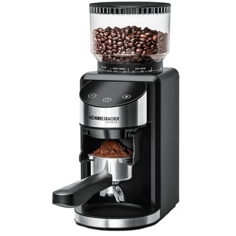 Rommelsbacher - ekm 400 moulin à café 200 w Noir, acier inoxydable