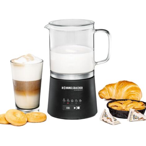 Rommelsbacher MS 625 schiumarino per latte nero e argento