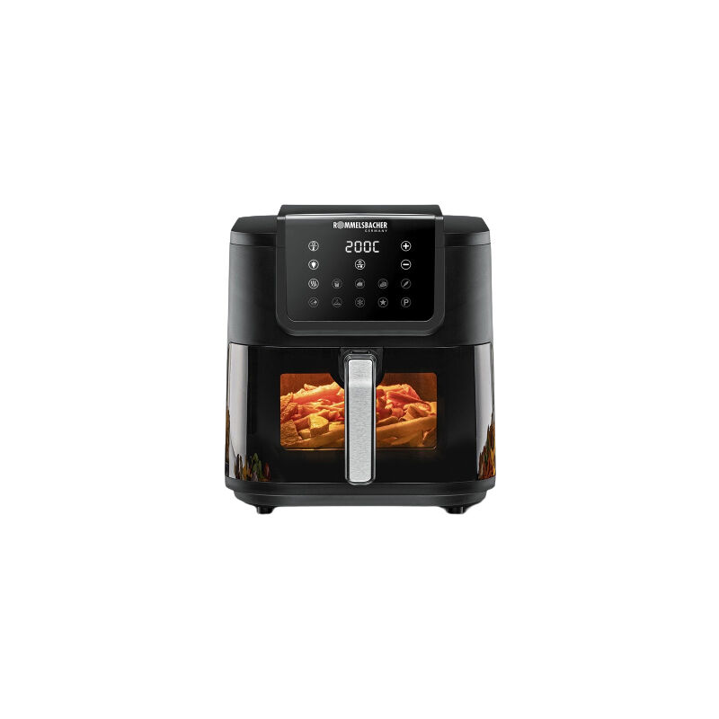 Frh 1700 Fryer Single 8 l Free-standing 1700 w Friteuse à air chaud de Black, Stainless steel - Rommelsbacher