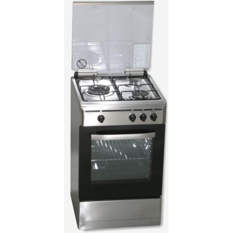 Rommer VCH-356 X FG INOX BUT - Cocina De Gas 3 Zonas Coccion Inox