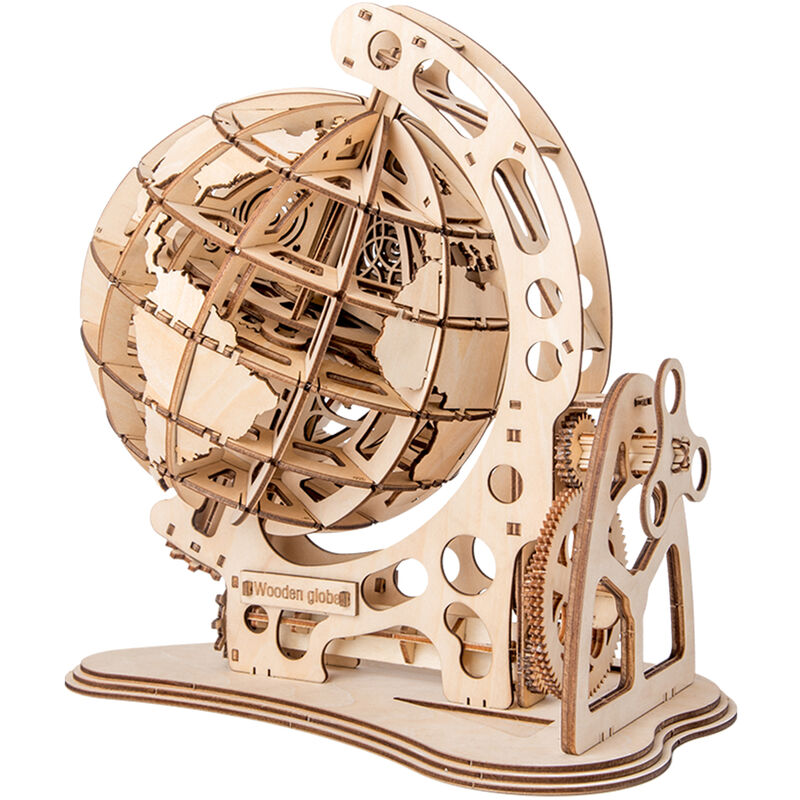 

Asupermall - Rompecabezas de madera 3D Globo Kit de modelo mecanico de bricolaje Juego de construccion de rompecabezas de autoensamblaje Regalo