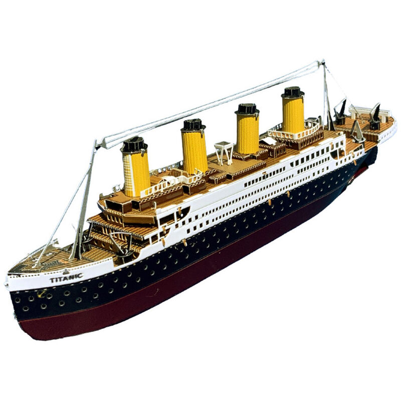 

Rompecabezas tridimensionales Kit de modelo de rompecabezas de Metal Titanic DIY Barco Modelo de barco Juguetes educativos Regalo para ninos