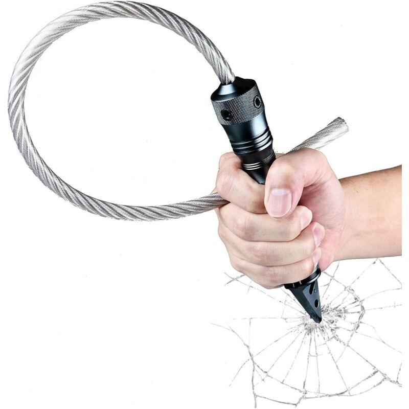 Rompeventanas universal negro multifuncional, rompeventanas portátil para coche.