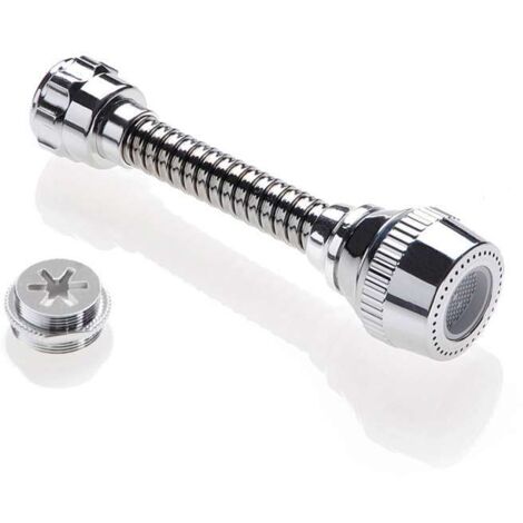 Rompigetto universale Biflex in ottone cromato, con adattatore maschio-femmina