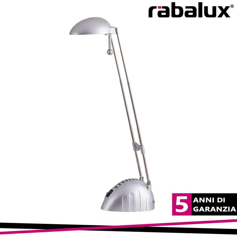 Image of Rabalux - ronald, led desk lamp 5W 6500K grey - Luce fredda