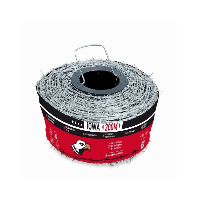 Ronce fil barbelé Iowa type Europe 2.4 mm