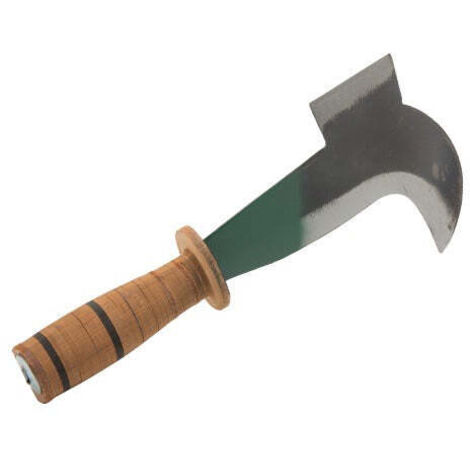 RONCOLA BRIXO MOD. HUNTER EN ACIER FORGÉ ET MANCHE EN CUIR 30CM ART.243
