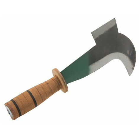 RONCOLA BRIXO MOD. HUNTER EN ACIER FORGÉ ET MANCHE EN CUIR 30CM ART.243