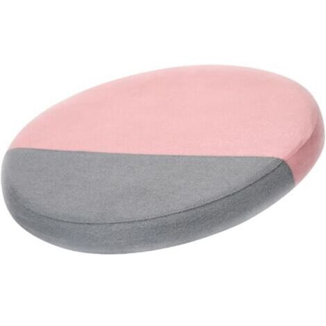 Rond Coussin Siège, Rond Coussin de Chaise, Coussins Chaise épais Moelleux , Détachable, 33 x 33cm, Gris + Rose, pour Chaise de Jardin, Bureau, Sol, Balcon, intérieur et extérieur