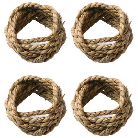 Rond de serviette en rotin naturel tressé à la main