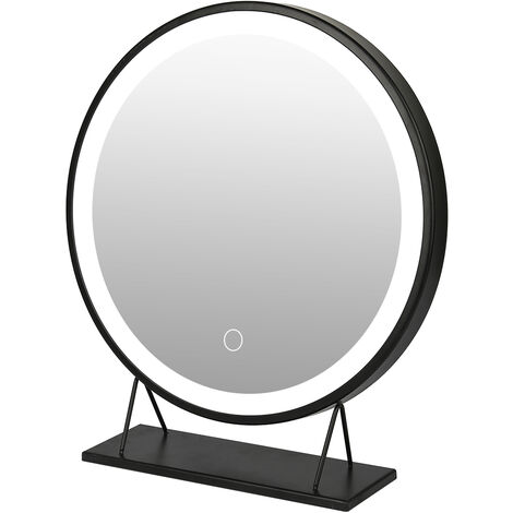Rond Miroir à cosmétique , miroir à maquillage lumineux, 4040cm , 6500k , Gradable en trois couleurs - Blanc