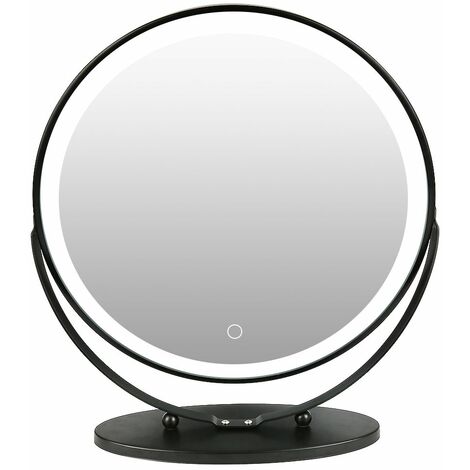 Rond Miroir à cosmétique , miroir à maquillage lumineux, pivotant 5050cm , 6500k - Blanc