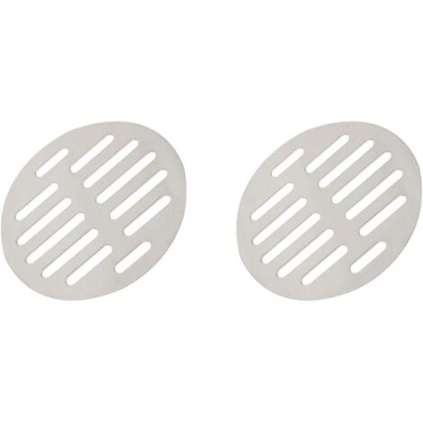 Rond Plancher Vidange Couvercle (4") 2 pcs. Acier INOX Douche Vidange Grille - pour Meubles Réparation. Salle Bain Cuisine. Argenté