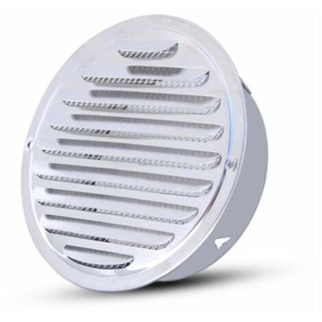 Ronde Grille D’Aération,Acier Inoxydable Grille D'Aération Trou,Ventilation Avec Filet, Rond Grille D'Aération De Tuyau D'Échappement，Convient pour une ouverture de 100 mm