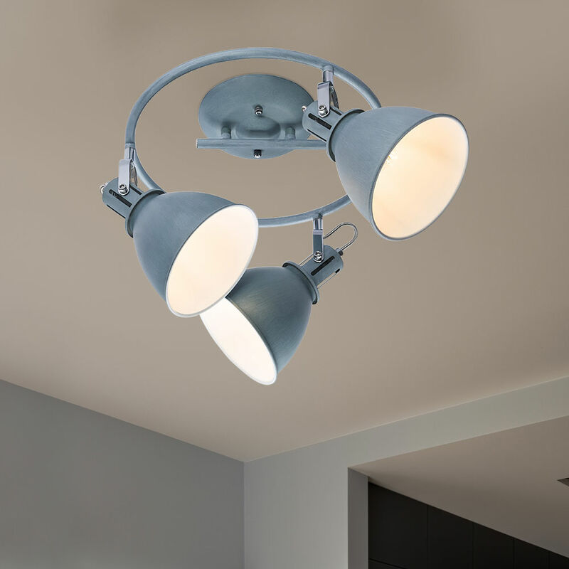 

Rondell foco de techo gris claro iluminación de salón lámpara de punto ajustable