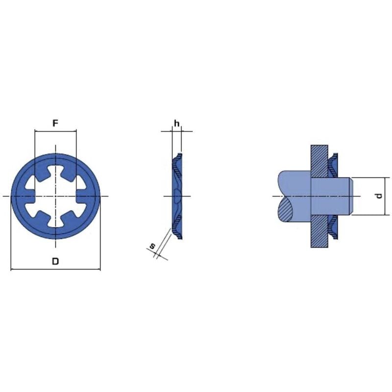 Rondella di bloccaggio Reely Adatto per diametro dell'albero: 4 mm 20 pz.