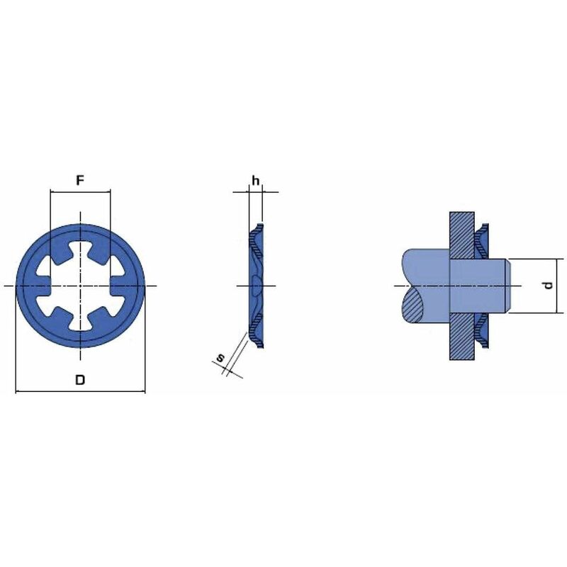 Reely - Rondella di bloccaggio Adatto per diametro dell'albero: 5 mm 20 pz.