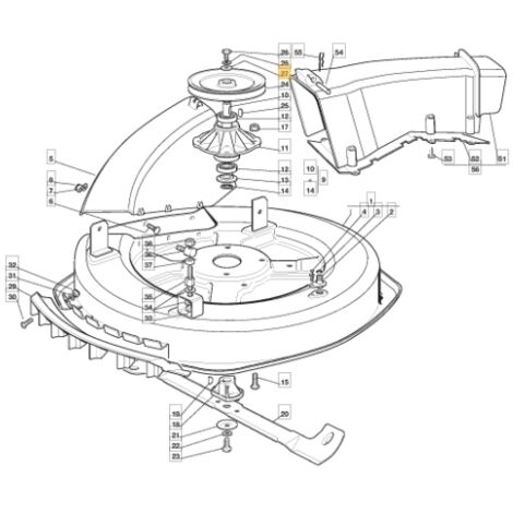 Rondella leva comando trattorino modelli 1228H ORIGINALE STIGA 125670007/0