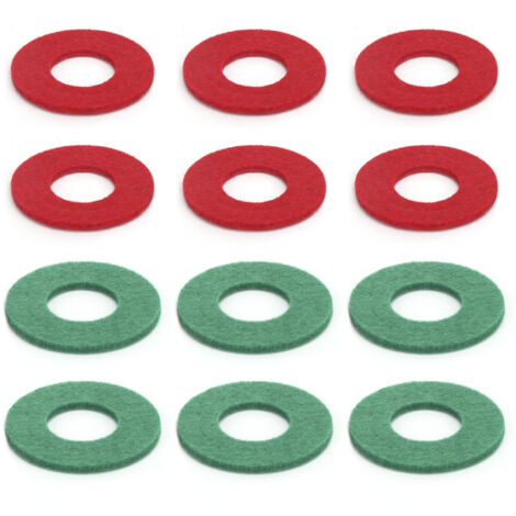 Rondella per terminali della batteria, 12 pezzi, 6 rossi, 6 verdi, protezione anticorrosione, tappetino di protezione per cavi.
