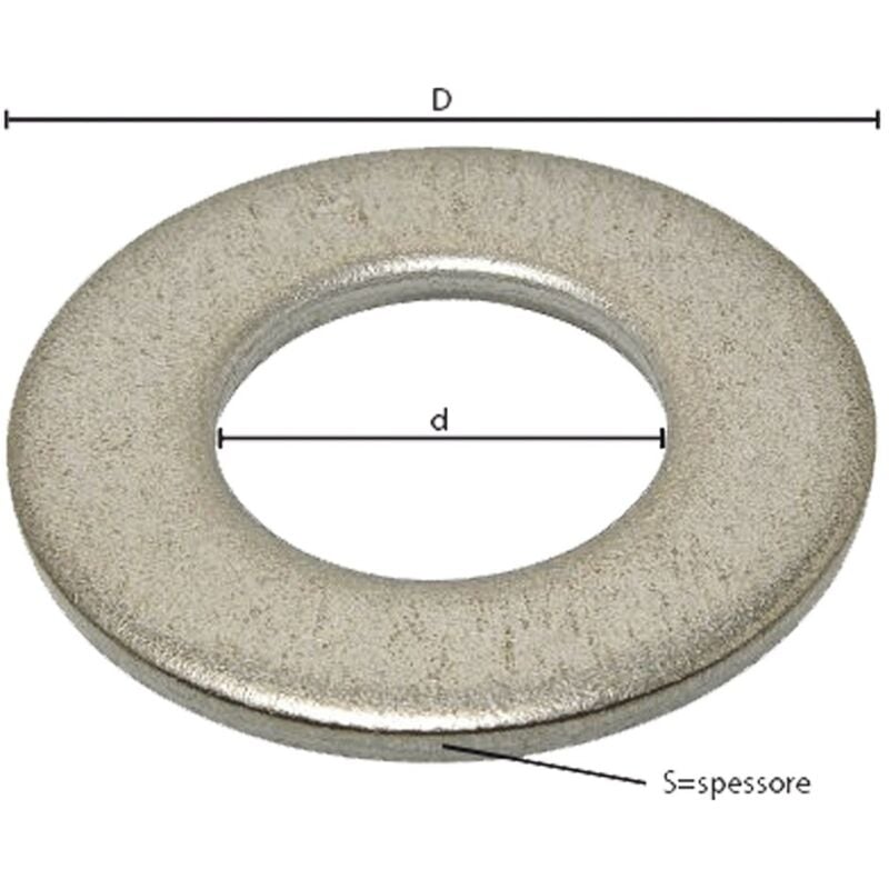 RONDELLA PIANA COMUNE M 8 - 1,8 x 16 x 8,6 mm