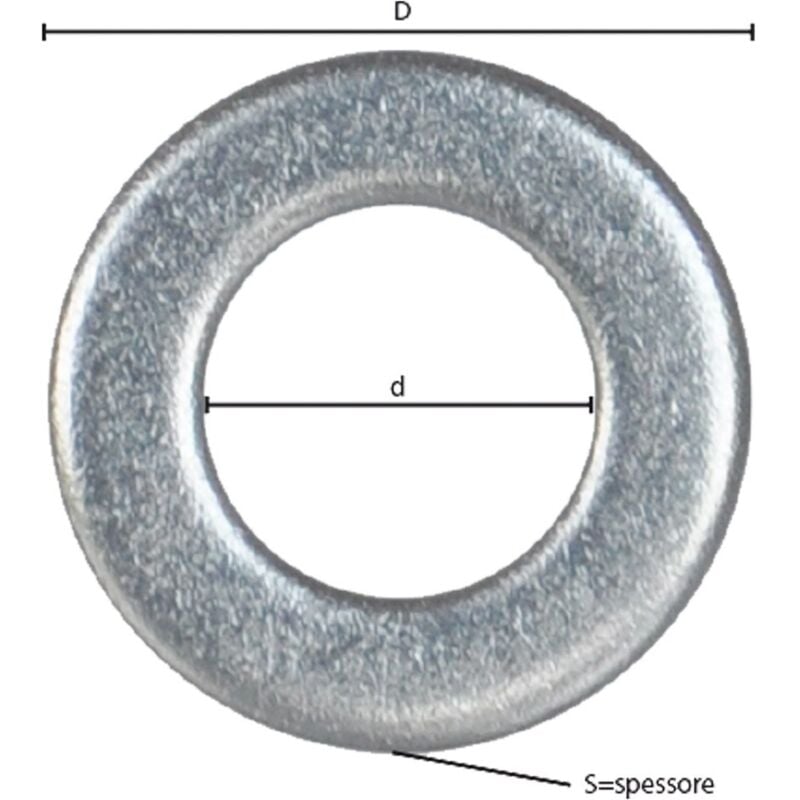 RONDELLA PIANA INOX A2 M 17 - 3,0 x 30 x 17 mm