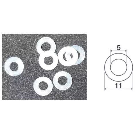 RONDELLA PLASTICA/TEFLON D.5,5X11 ( 50 PEZZI )