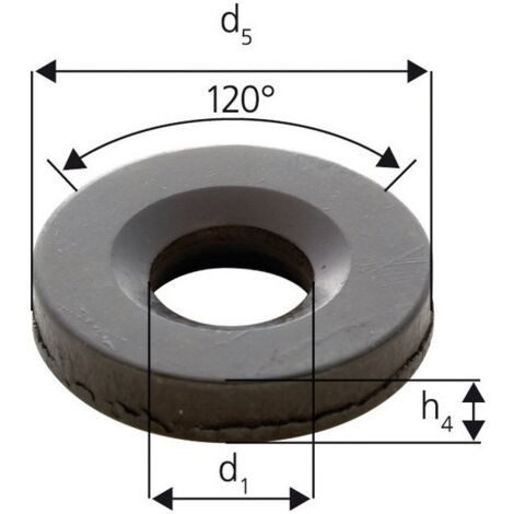 Rondelle à rotule concave forme G, Pour vis : M12, Ø d'alésage d1 14,2 mm, Ø extérieur d5 35 mm, Hauteur h4 : 5 mm, Rayon (r) : 17 mm