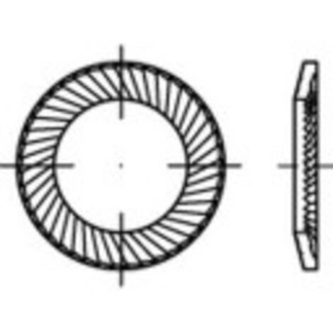 Rondelle crantée Alstertaler Schrauben & Präzisionsteile 159350 Diamètre intérieur: 4 mm Acier à ressort galvanisé 250