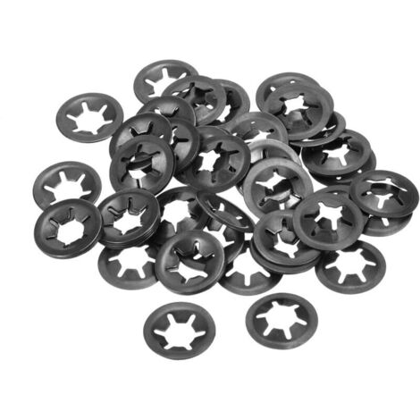 Rondelle de Blocage M6 Rondelle de Verrouillage 5.5mm I.D. 16mm O.D. Interne Dent Pousser Vitesse Clips 65Mn Noir Oxyde Finition 60pcs