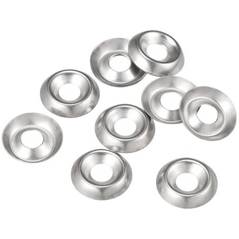 Rondelle de coupe en acier inoxydable 304 Tête fraisée pour boulon vis 100Pcs