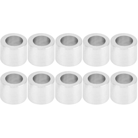 Rondelle de Support Cylindrique en Aluminium - Ø6mm L5mm - Espacement 4mm - Antidéformation - 10 Pièces