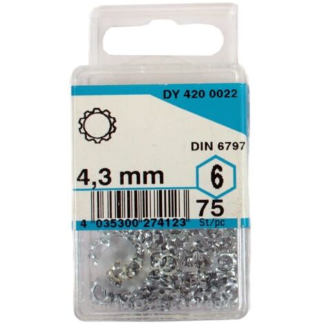 RONDELLE DENTATE ZINCATE MM 4,3 P.75 SET 5 PEZZI - MASIDEF