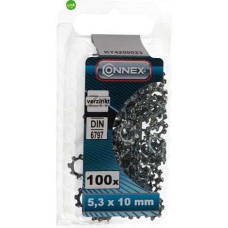 Rondelle dentate zincate mm 5,3 pezzi 100 - masidef