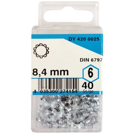 RONDELLE DENTATE ZINCATE MM 8,4 P.40 SET 5 PEZZI - MASIDEF
