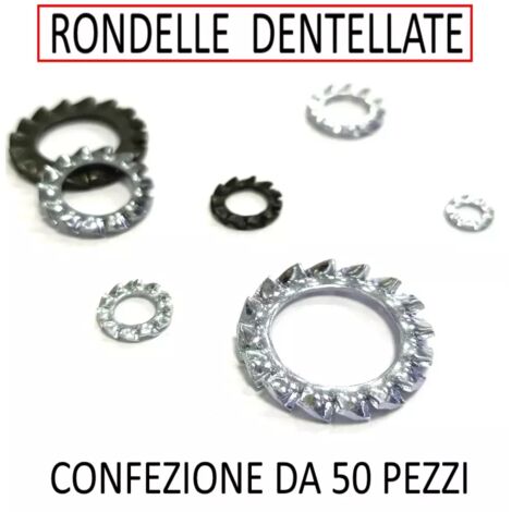 RONDELLE DENTELLATE ZINCATE  DIAMETRO 4 MM