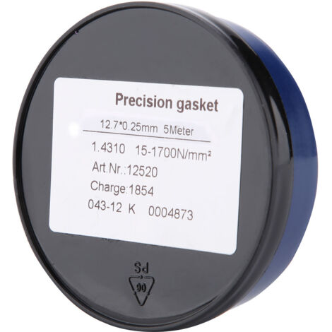 Rondelle d'étanchéité en acier inoxydable 12,7mm x 0,25mm - Rouleau de 5 mètres pour joints et cales de précision