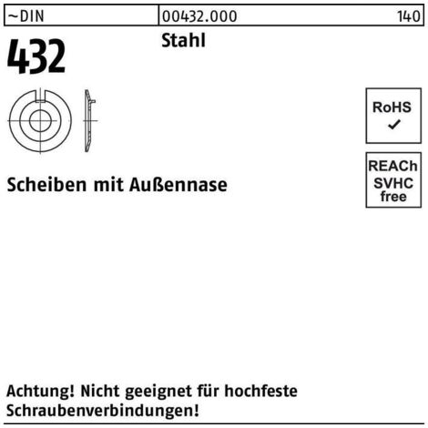 Rondelle DIN 432 m.Außennase