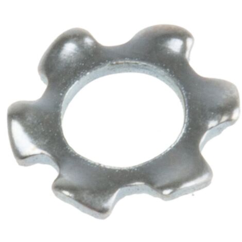 Rondelle grower à dents externes, pour vis M2.5, Acier Galvanisé brillant ( Prix pour Sachet de 250 )